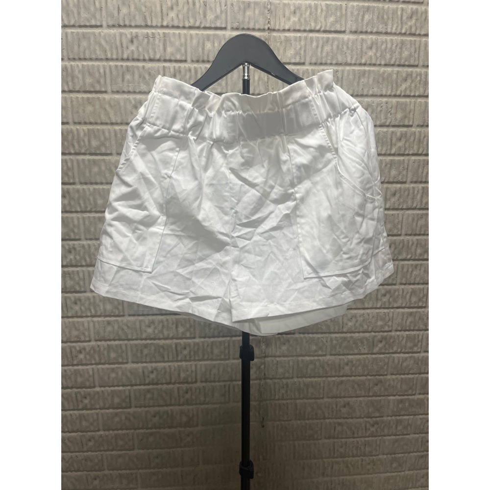 Cupshe White Paperbag Waist Shorts High Rise Ruffle Elastic CAA02A4M004CC XL